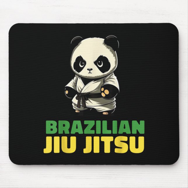 Brazilian Jiu Jitsu and Grappling Panda Mouse Mat (Front)
