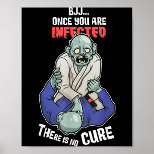 Brazilian Jiu Jitsu and Grappling Zombies Poster
