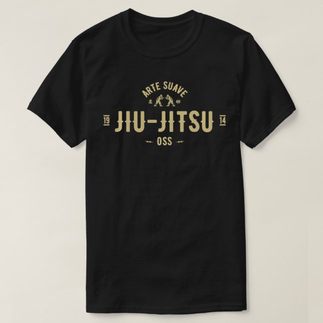 Brazilian Jiu Jitsu  Arte Suave Oss  BJJ t  T-Shirt (Design Front)