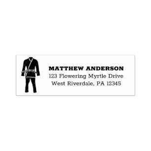 Brazilian Jiu Jitsu BJJ Gi Uniform Return Address Self-inking Stamp