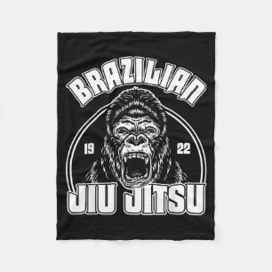 Brazilian Jiu Jitsu BJJ Gorilla MMA Fleece Blanket