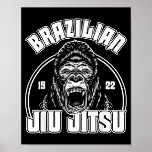 Brazilian Jiu Jitsu BJJ Gorilla MMA Poster