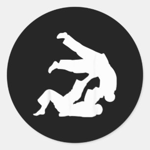 Brazilian Jiu-Jitsu BJJ Grappling Ground Fighting Classic Round Sticker