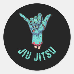 Brazilian Jiu-Jitsu Bjj Hang Loose Shaka Classic Round Sticker