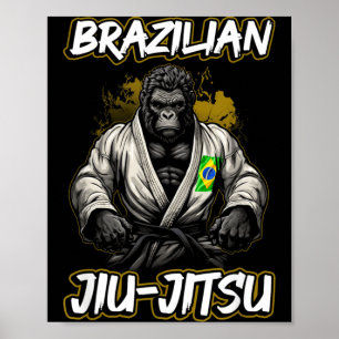 Brazilian Jiu Jitsu BJJ Mens Women Mixed Martial Poster