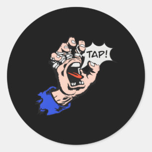 Brazilian Jiu-Jitsu Bjj Tap Hand Classic Round Sticker