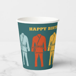 Brazilian Jiu Jitsu BJJ Themed Personalised Paper Cups
