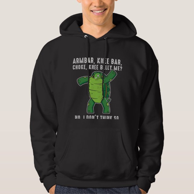 Brazilian Jiu jitsu BJJ Turtle defense position Hoodie (Front)