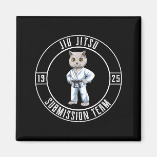 Brazilian Jiu Jitsu Cat Grappling Magnet