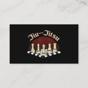 brazilian jiu jitsu chess black belt business card