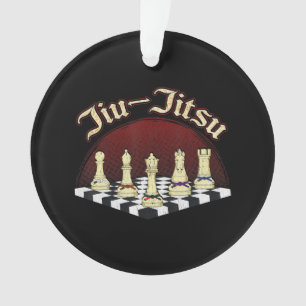 brazilian jiu jitsu chess black belt ornament