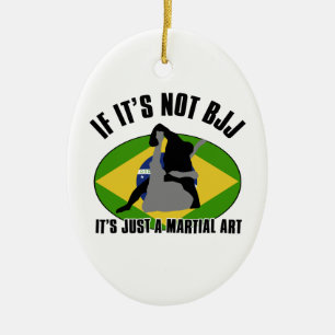 brazilian-jiu-jitsu design ceramic tree decoration