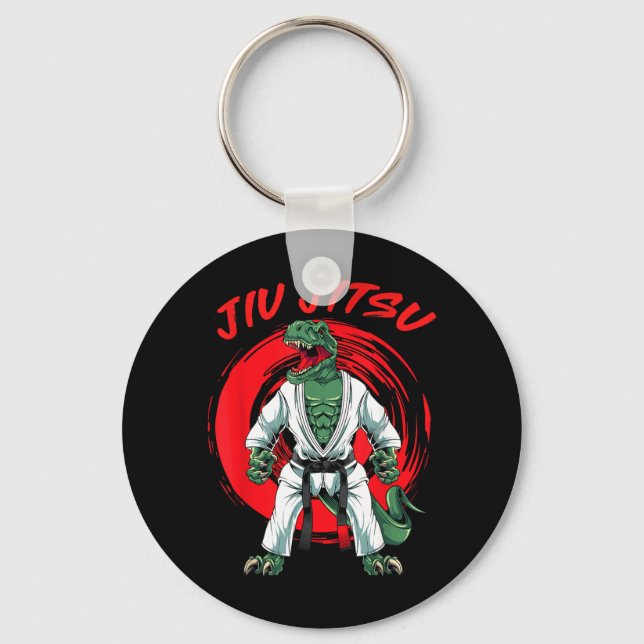 Brazilian Jiu Jitsu Dinosaur Key Ring (Front)