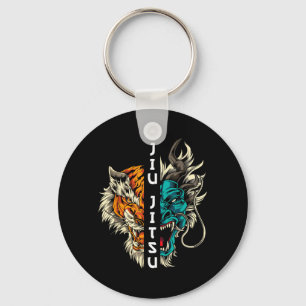 Brazilian Jiu Jitsu Dragon and Tiger Key Ring