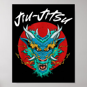 Brazilian Jiu Jitsu Dragon - BJJ Grappling Poster