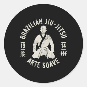 Brazilian Jiu Jitsu E Suave Oss Bjj Classic Round Sticker