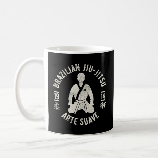 Brazilian Jiu Jitsu E Suave Oss Bjj Coffee Mug (Left)