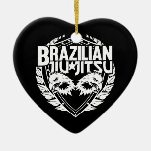 Brazilian Jiu Jitsu Emblem Ceramic Tree Decoration