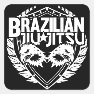 Brazilian Jiu Jitsu Emblem Square Sticker