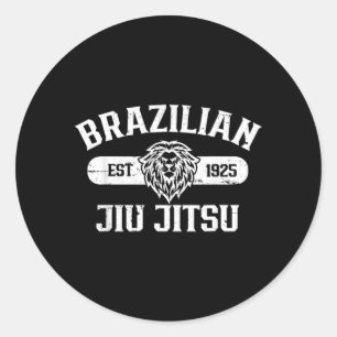 Brazilian Jiu Jitsu Est 1925 BJJ Men Women Funny Classic Round Sticker