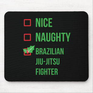 Brazilian Jiu-jitsu Fighter Funny Pajama Christmas Mouse Mat
