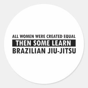 Brazilian jiu jitsu gift items classic round sticker