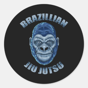 Brazilian Jiu Jitsu Gorilla Classic Round Sticker