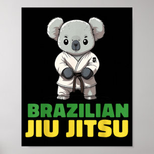 Brazilian Jiu Jitsu Grappling Koala Poster