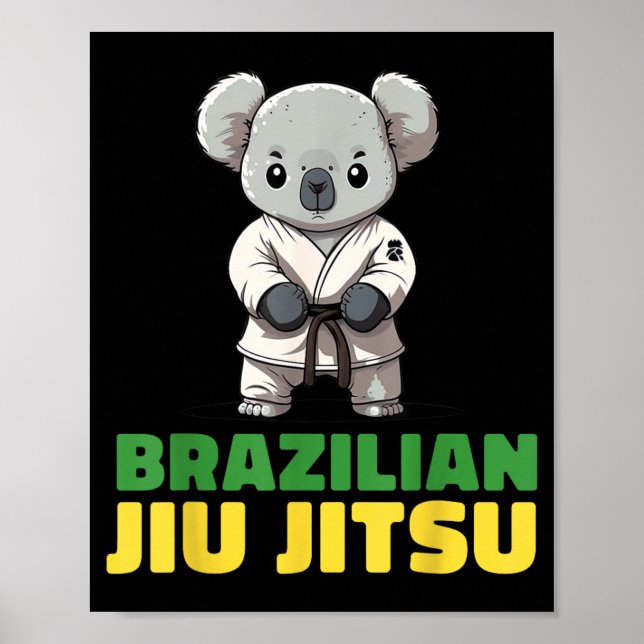Brazilian Jiu Jitsu Grappling Koala Poster (Front)