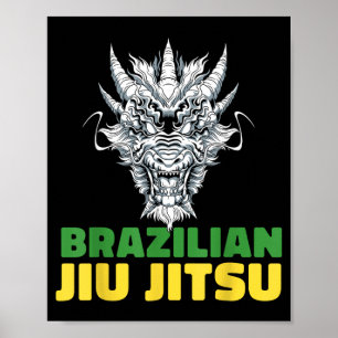 Brazilian Jiu Jitsu Grappling - MMA BJJ Dragon Poster