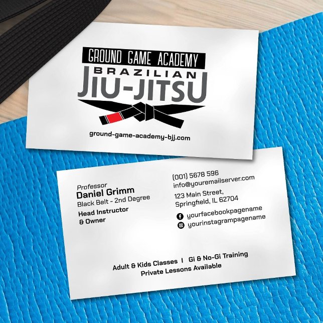 Brazilian Jiu-Jitsu Instructor Business Card (Creator Uploaded)