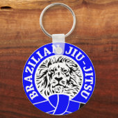 Brazilian Jiu-Jitsu (Key Chain) Blue Belt Key Ring (Front)
