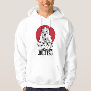 Brazilian Jiu Jitsu Lion Red Sunset Hoodie