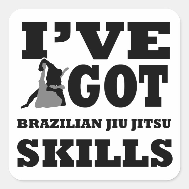 Brazilian Jiu Jitsu Martial Arts designs Square Sticker (Front)