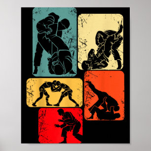 Brazilian Jiu Jitsu Men Kids Boys Jiujitsu BJJ Poster