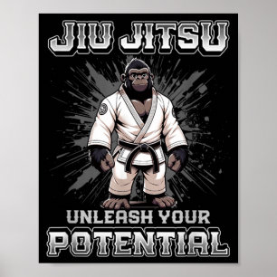 Brazilian Jiu Jitsu MMA and Cute Grappling BJJ Poster