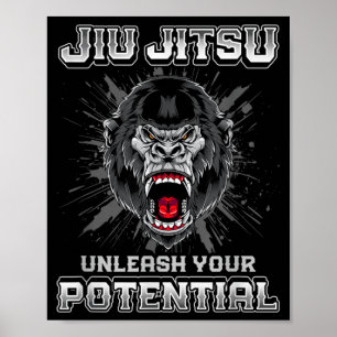 Brazilian Jiu Jitsu MMA and Grappling BJJ Angry Poster