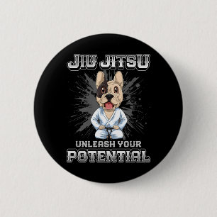 Brazilian Jiu Jitsu MMA and Grappling BJJ Bulldog 6 Cm Round Badge