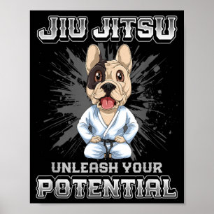 Brazilian Jiu Jitsu MMA and Grappling BJJ Bulldog Poster