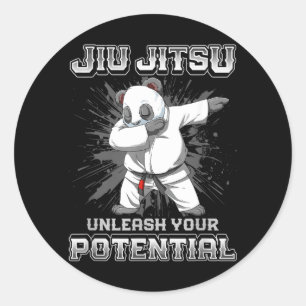 Brazilian Jiu Jitsu MMA and Grappling BJJ Dabbing Classic Round Sticker