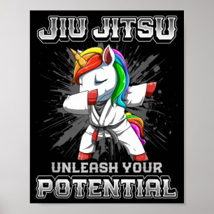 Brazilian Jiu Jitsu MMA and Grappling BJJ Dabbing Poster