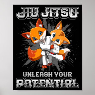 Brazilian Jiu Jitsu MMA and Grappling BJJ Fighting Poster