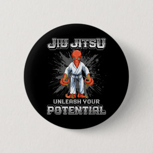 Brazilian Jiu Jitsu MMA and Grappling BJJ Octopus 6 Cm Round Badge