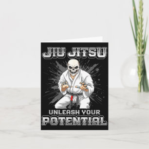 Brazilian Jiu Jitsu MMA and Grappling BJJ Skeleton Card