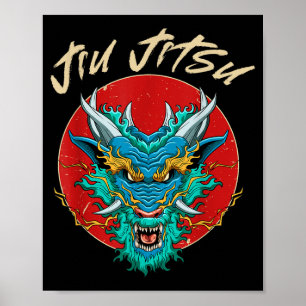Brazilian Jiu Jitsu MMA BJJ Dragon Poster