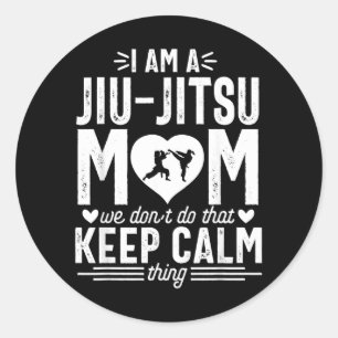 Brazilian Jiu Jitsu Mum BJJ Martial Arts Funny Classic Round Sticker