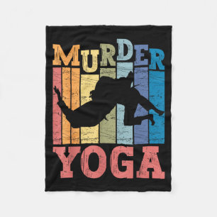 Brazilian Jiu Jitsu Murder Yoga Funny BJJ Martial Fleece Blanket