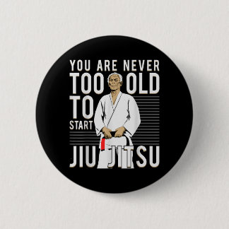 Brazilian Jiu Jitsu Old Man 6 Cm Round Badge