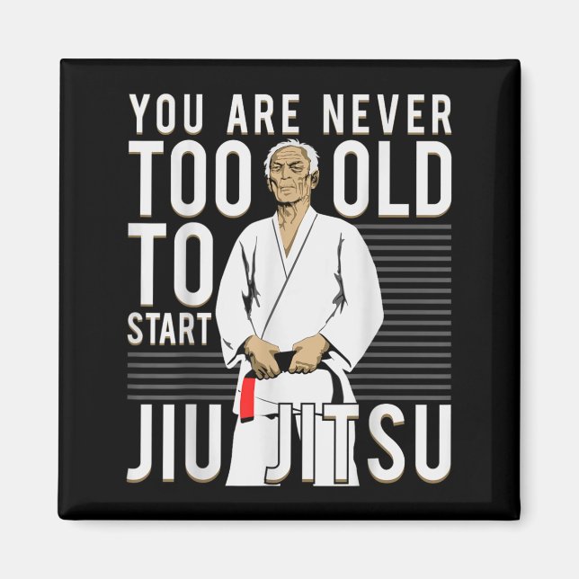 Brazilian Jiu Jitsu Old Man Magnet (Front)