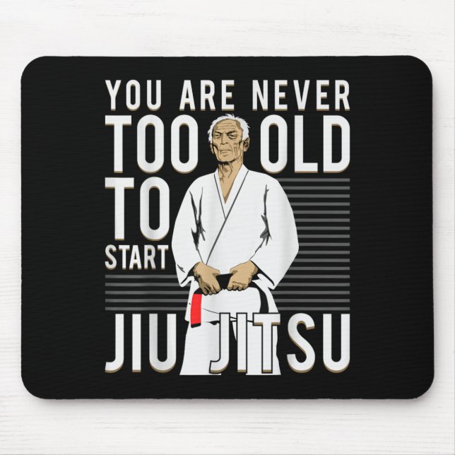 Brazilian Jiu Jitsu Old Man Mouse Mat (Front)